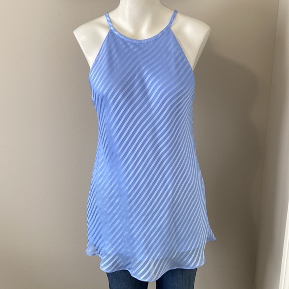 White House Black Market Tops - White House Black Market Blue Double Layer Tank Size S